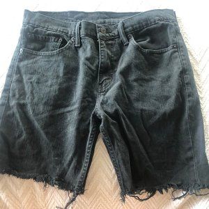 Men's Black Levi Cutoff Jean Shorts size 32